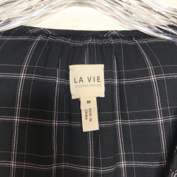 LA VIE Rebecca Taylor Plaid Ruffle Top - Picture 4 of 12